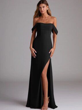 Azazie Strapless Black bridesmaid Dress